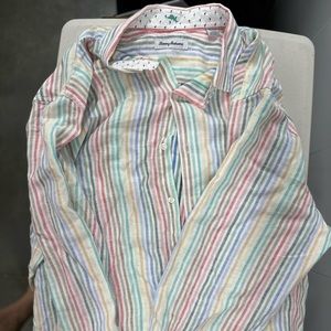 TOMMY BAHAMA LONG SLEEVE LINEN SHIRT. XXL